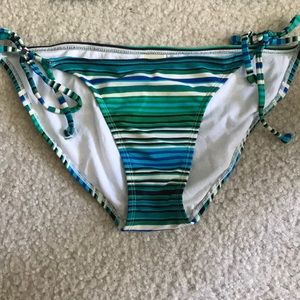 Striped bikini bottoms